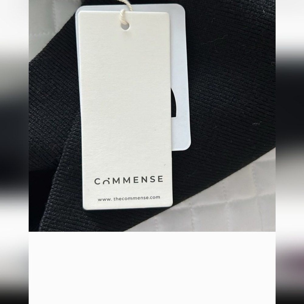 NWT. COMMENSE Black Off Shoulder top - Picture 3 of 4
